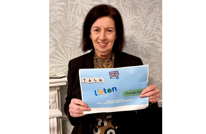 Jo Gideon MP supports the Time to Talk campaign to encourage everyone to speak about mental health