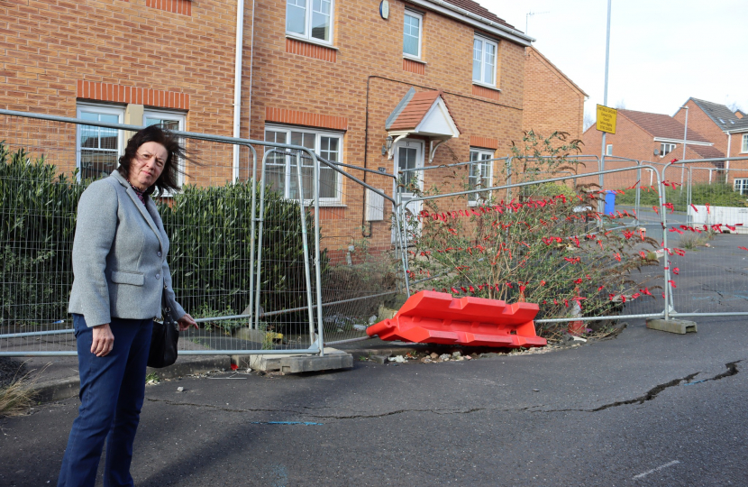 Exasperated residents tie ribbons around giant Stoke-on-Trent sinkhole