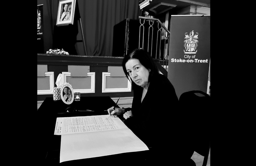 Book of Condolences at the King's Hall in Stoke