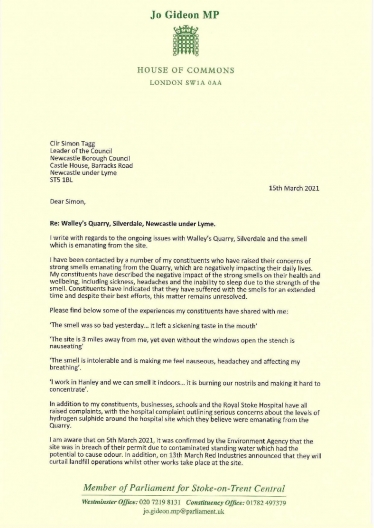 Letter to the Leader of Newcastle Borough Council - Page 1