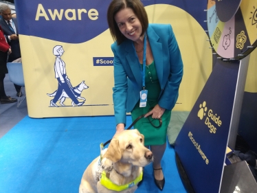 Jo with Guide Dog