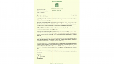 With a very heavy heart, I submitted a letter of no confidence to the 1922 committee two months ago. I think it should now be clear to everyone that the Prime Minister must go.